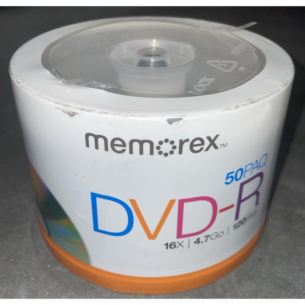 Memorex by Imation Recordable DVD+R‎ 16x 4.7GB 50 Pack Spindle 50 Discs New